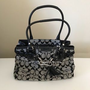 COACH black and gray handbag